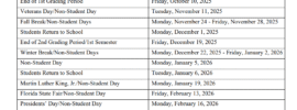 Hillsborough Township Public Schools Holidays 2025-2026