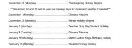 Volusia County Schools Holiday Calendar 2025-2026