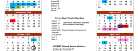 Chatham County School District Holidays 2026-2027 Calendar