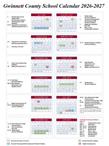Gwinnett County School Break Academic Year 2026-2027