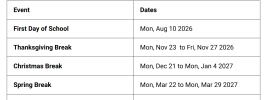 Palm Beach County School Holidays 2026-2027
