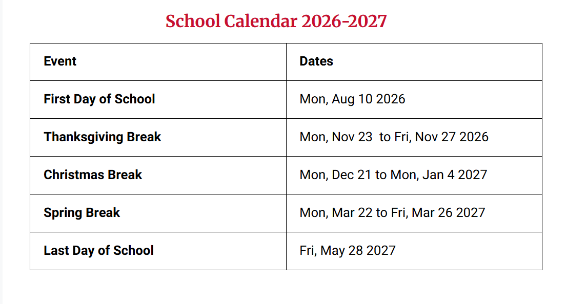 Broward County School Holidays 2026-2027