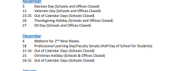 Kanawha County School Holidays 2026-2027